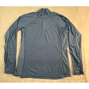 PATAGONIA Womens XL 1/4 Zip Capilene Base Layer Style 44860 Blue Colorblock